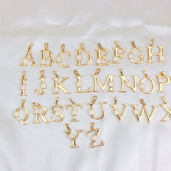 "Rose Gold Z Initial Pendant with CZ Accents Stylish Jewelry, XPPT1437 - Picture 8 of 10